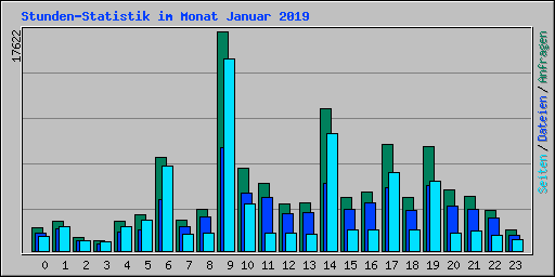 Stunden-Statistik im Monat Januar 2019