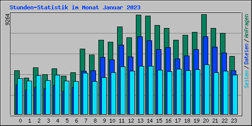Stunden-Statistik im Monat Januar 2023
